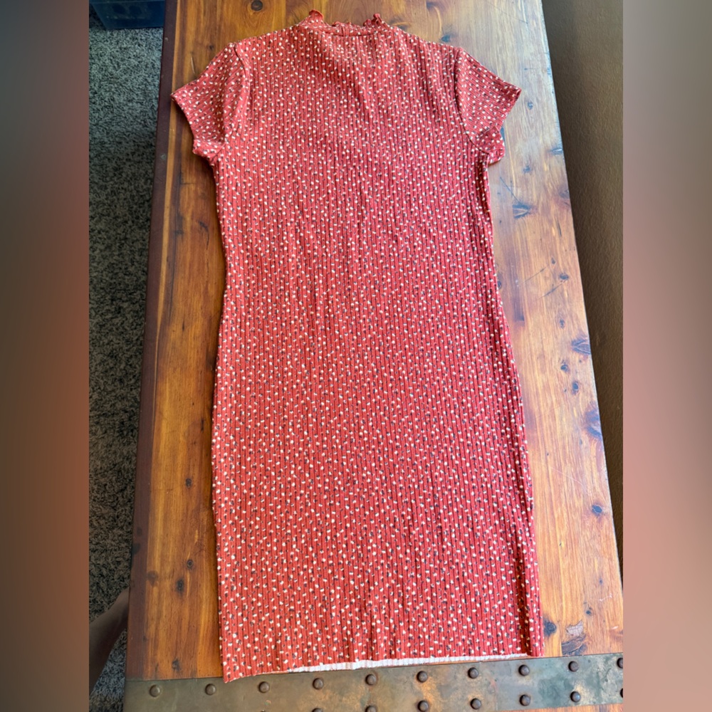 Forever 21 Red Mini Dress with White Dot Print - Picture 3 of 3